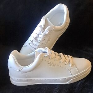 NWT Coach White Sneakers Minimalist Design.